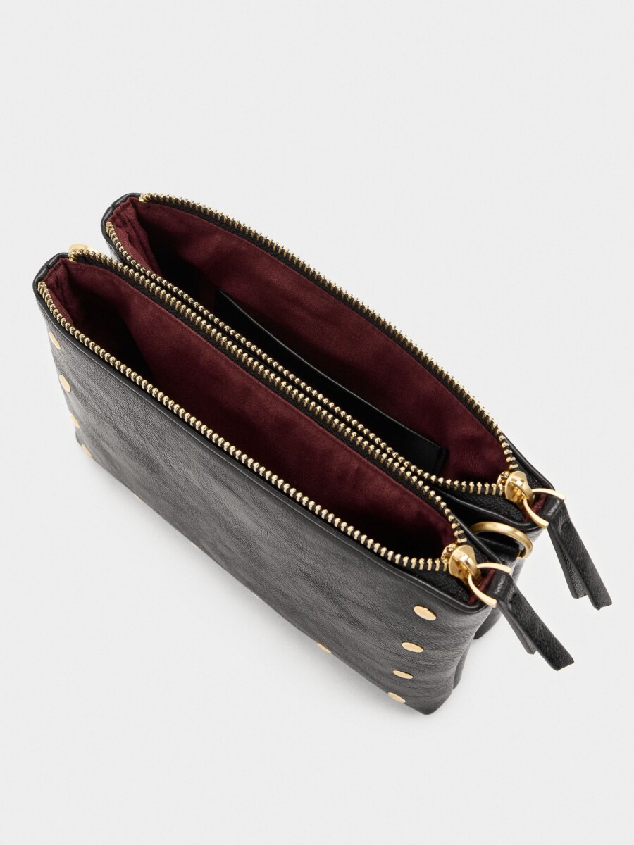 Bolso Bandolera Con Tachuelas negro