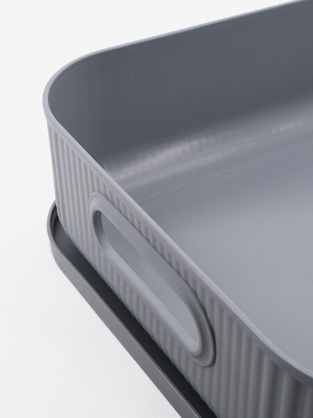 CAJA ORGANIZADORA CON TAPA GRIS