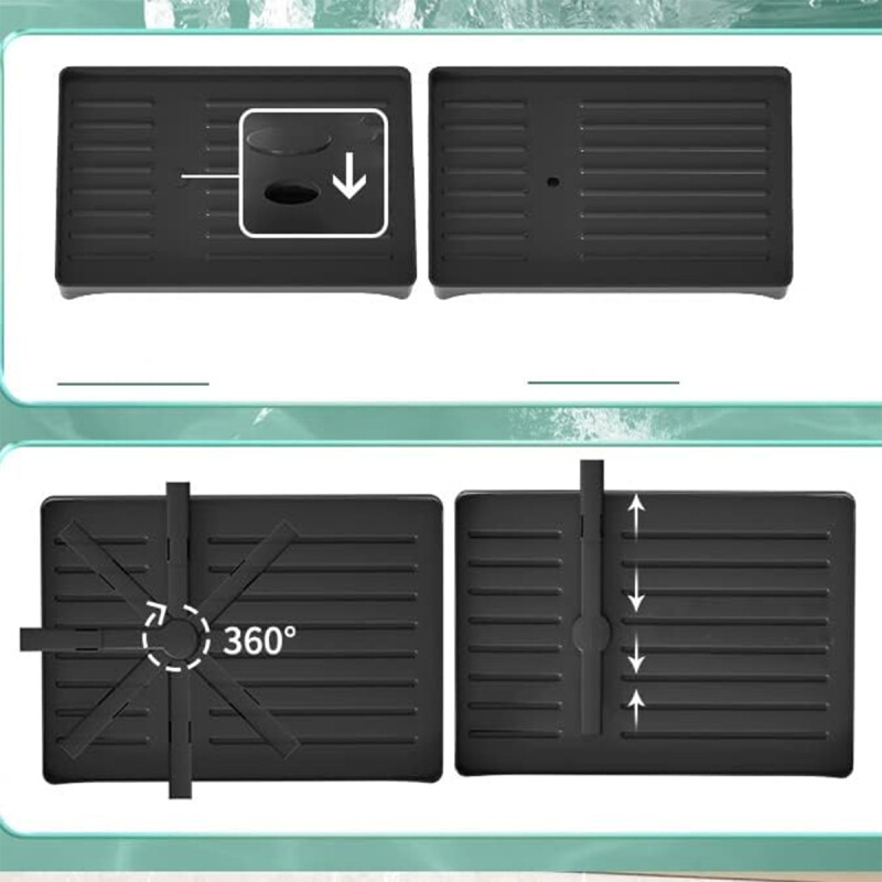 Escurridor de platos dos niveles de metal NEGRO