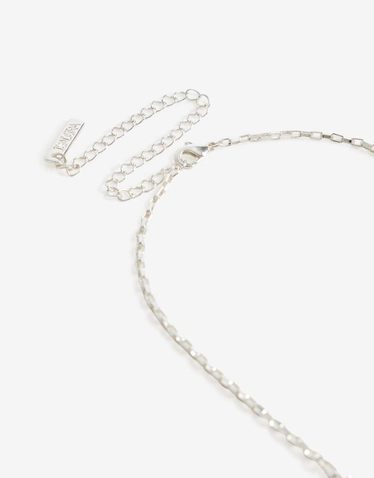 Collares Cortos Metal Collar Corto Cubic Zirconia - Plateado