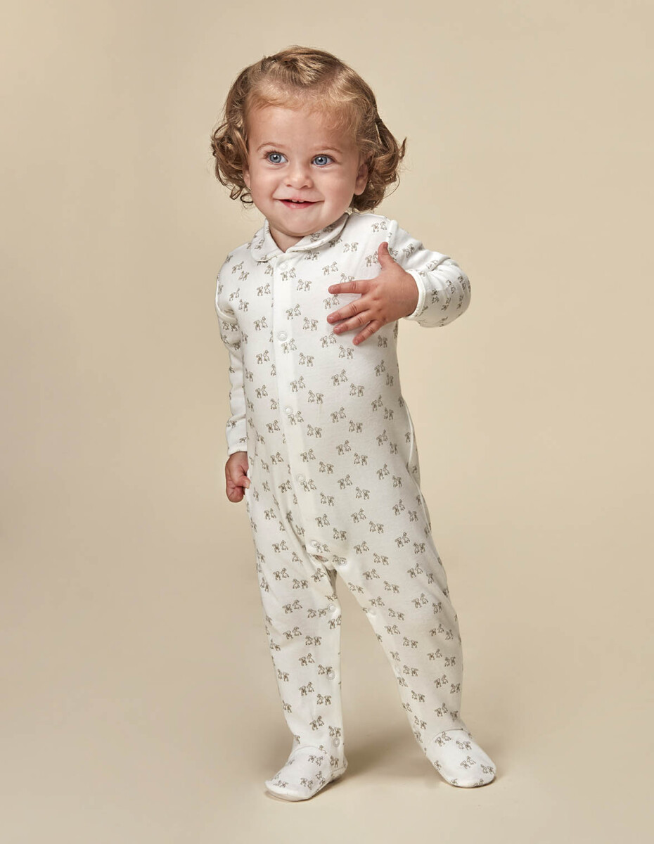 Pijama Print Conejitos - Blanco Roto 