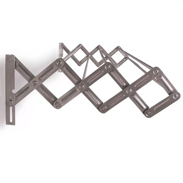 TENDEDERO PLEGABLE PARED 80 CM ALUMINIO GRIS