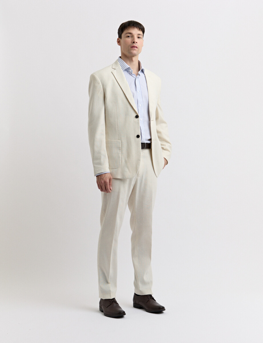 012678 CAMISA HARRINGTON LABEL Blanco/azul