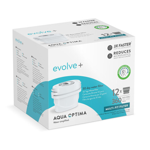 Pack X12 Filtros Evolve Eps214 Para Jarra Aqua óptima 30 Días Conu PACK 12 FILTROS EVOLVE EPS214 12 MESES