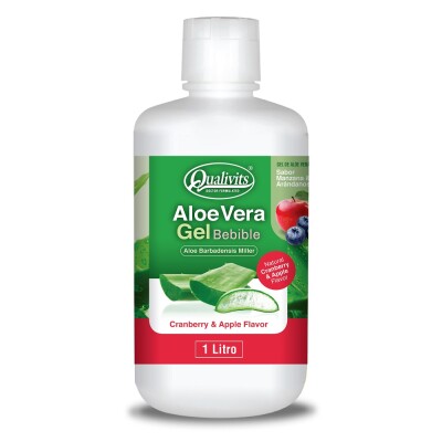 Aloe Vera Gel Sabor Arándanos Y Manzana Qualivits 1 Lt. Aloe Vera Gel Sabor Arándanos Y Manzana Qualivits 1 Lt.