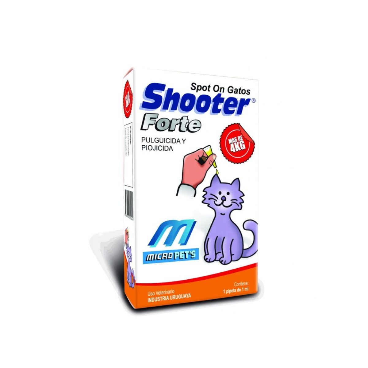 Pipeta Shooter Forte Gatos + 4 Kg 