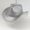 Sombrero Cowboy con Colgantes Plateado