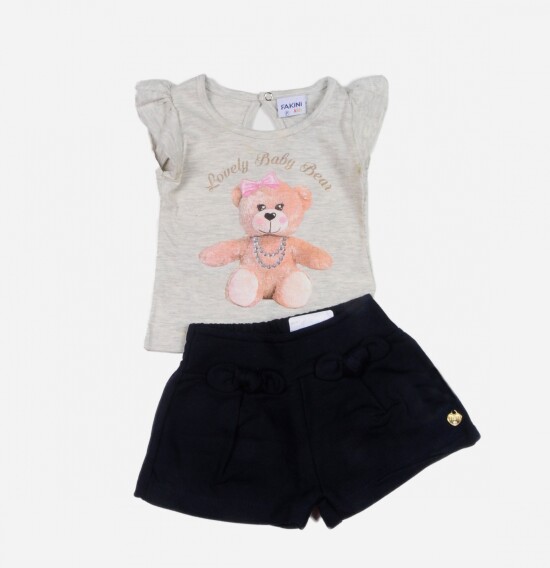 Conj. para bebes (blusa y shorts) GRIS
