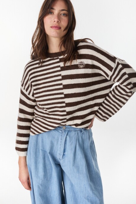 Sweater Calipso Chocolate/Crudo