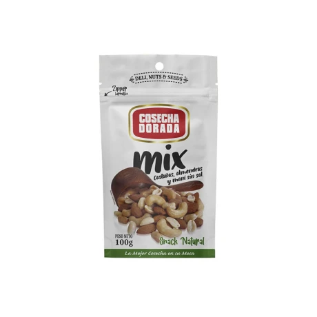 Mix COSECHA DORADA Castañas - Almendras -Maní DoyPack 100Grs Mix COSECHA DORADA Castañas - Almendras -Maní DoyPack 100Grs