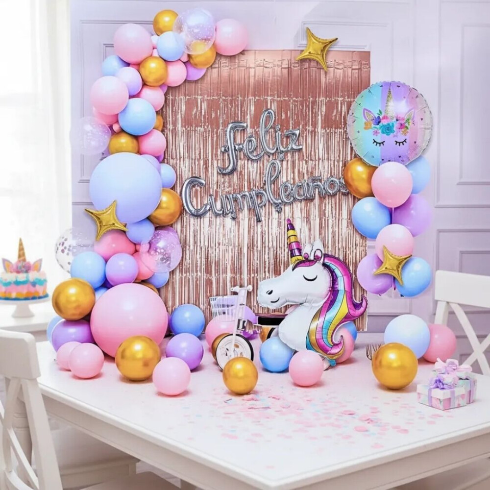 Kit De Decoración Para Cumpleaños Unicornio Kit De Decoración Para Cumpleaños Unicornio