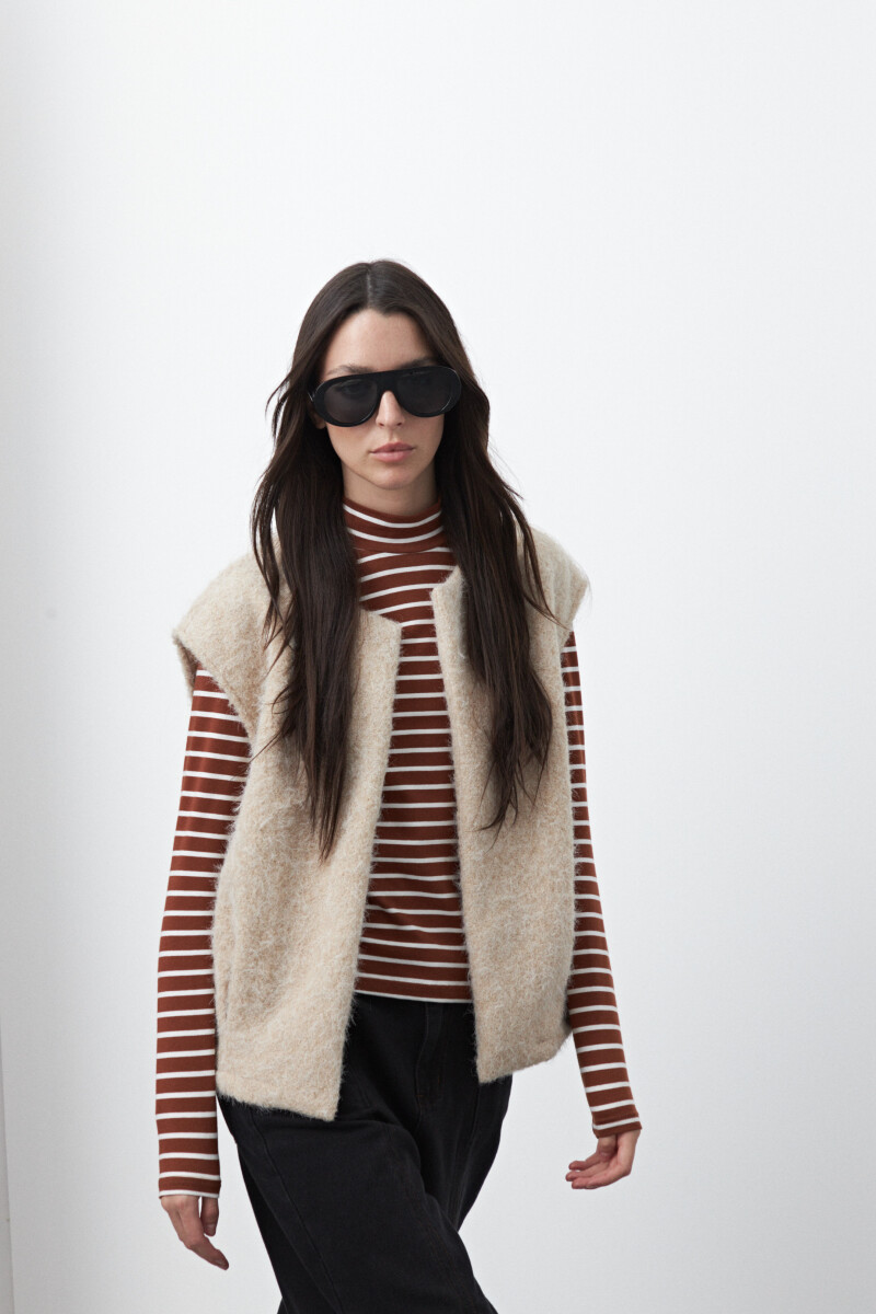 CHALECO MAGLIA Beige