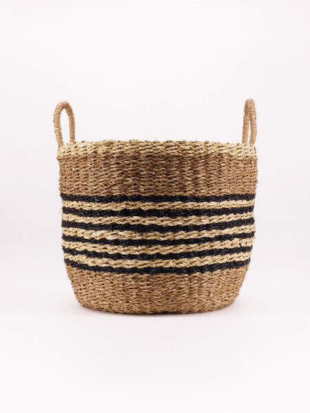 CANASTO RAYAS CON ASAS MARRON