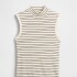 V-SL MOCKNECK TANK STRIPE BLACK CHINO STRIPE