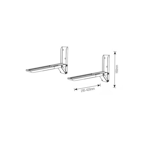 Soporte fijo multipropósito microondas blanco SBR3.8 Soporte fijo multipropósito microondas blanco SBR3.8