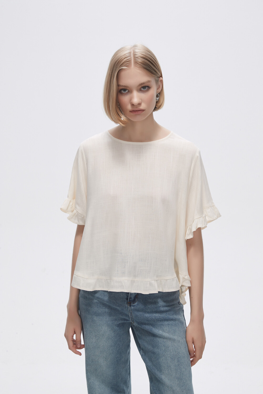Blusa Abbas Marfil / Off White