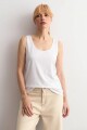 Musculosa escote a la base blanco
