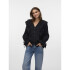 VMKAUSA FRILL LS TOP WVN GA BLACK
