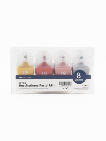 RESALTADORES MINI 8 PCS MULTICOLOR
