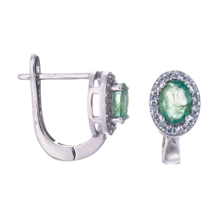 Caravana de Plata Rodinada, Esmeralda y circonias Caravana de Plata Rodinada, Esmeralda y circonias