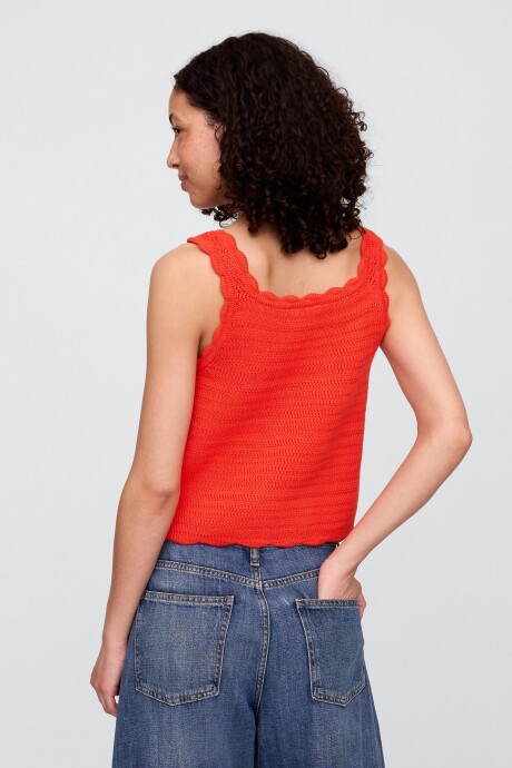 Musculosa Crochet Mujer Poster Red