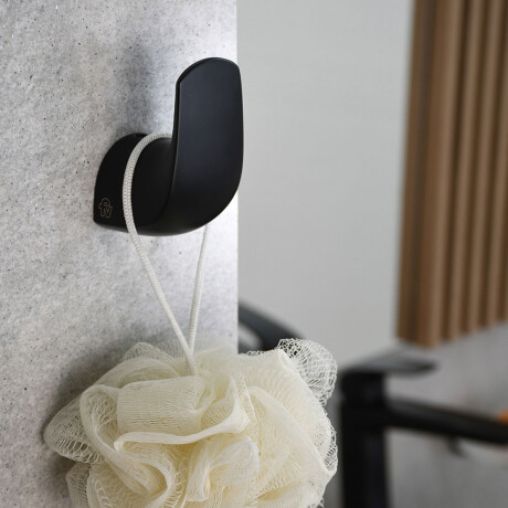 PERCHA PARA BAÑO METAL EPUYEN NEGRO MATE ACERO INOXIDABLE NEGRO