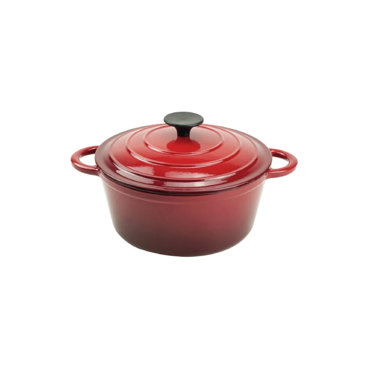 CACEROLA HIERRO C/TAPA ROJO 4L D24CM 