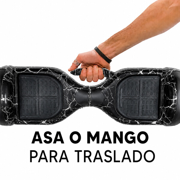 Skate Patineta Eléctrica 6.5" Con Música + Luces Led NEGRO