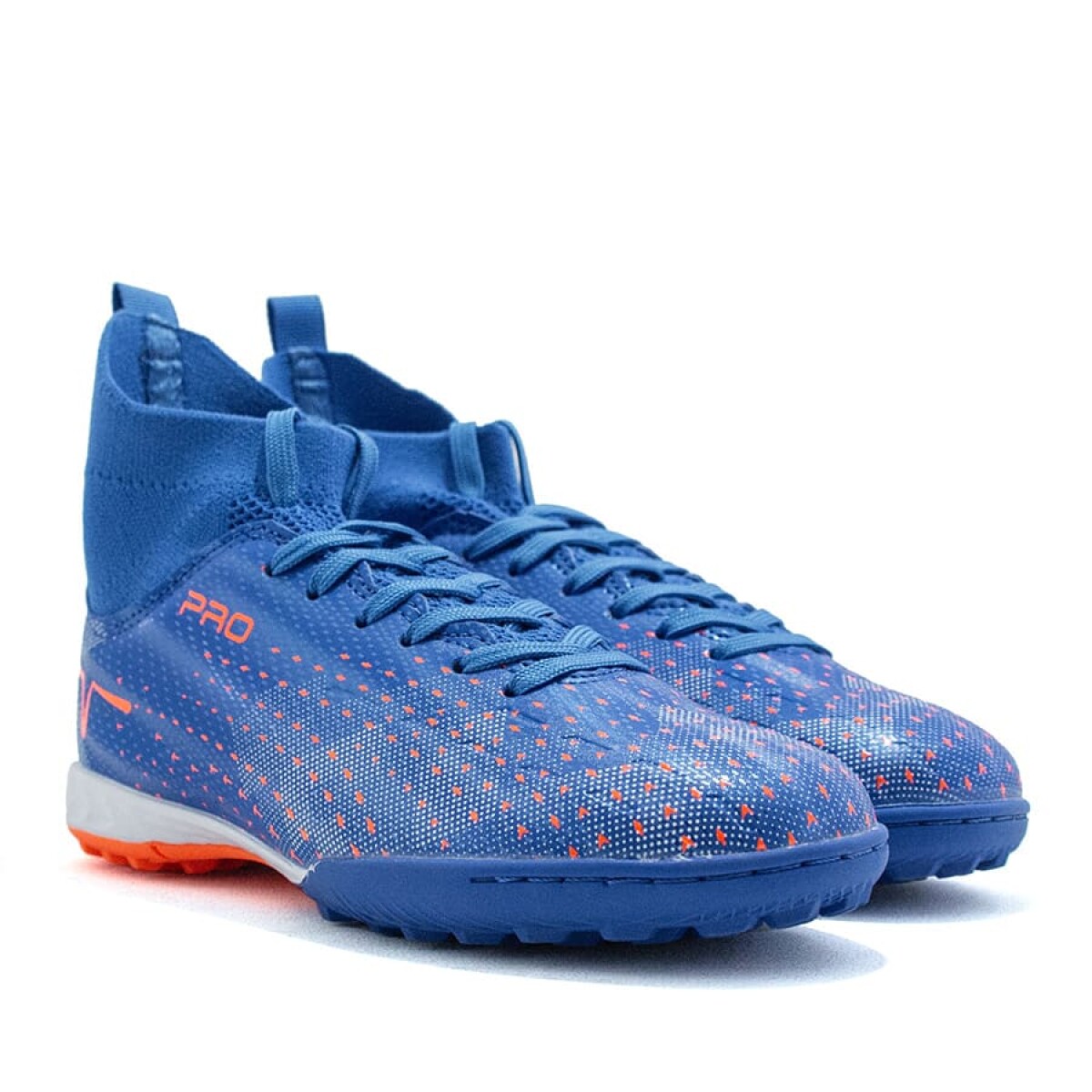 Championes Muvem Futbol 5 Pro de Niños - BEL-TB2301TF - Azul-naranja 