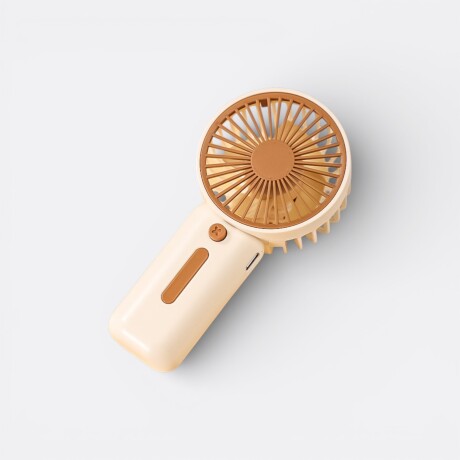Ventilador Recargable Color Portatil Marrón Claro