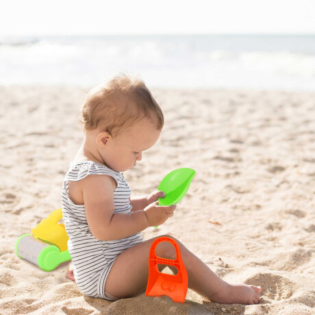 Juego de Arena Playa Bebés con Pala y Rastrillos en Plástico Multicolor
