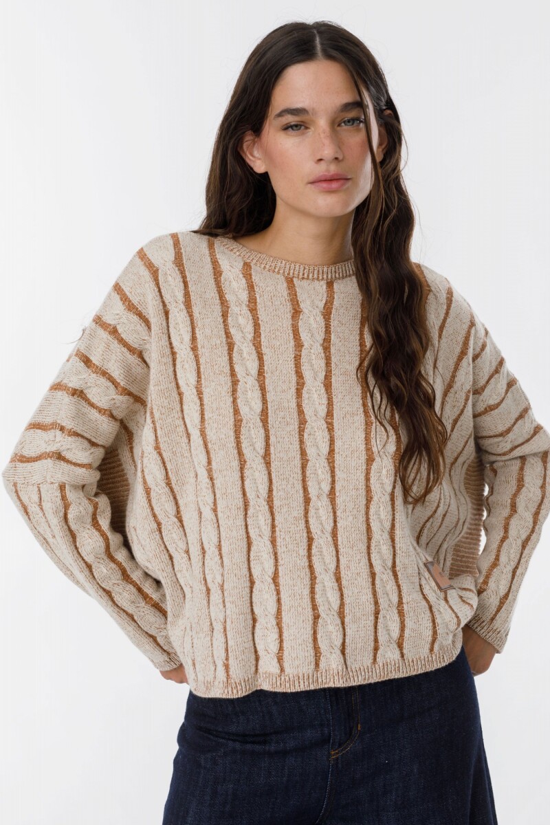 Sweater Oceano Crop Camel