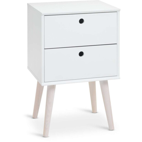 Mesa De Luz Oplev 2 Cajones Blanco/Pino