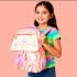 Mochila Kawaii Escolar Infantil Diseño Peluche Conejito Color Violeta