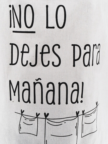 CANASTO ROPA SUCIA TELA BLANCO