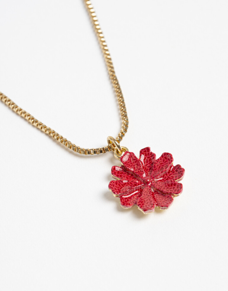 Cadena Corta con Dije Color Collar Con Dije Primavera - Dorado