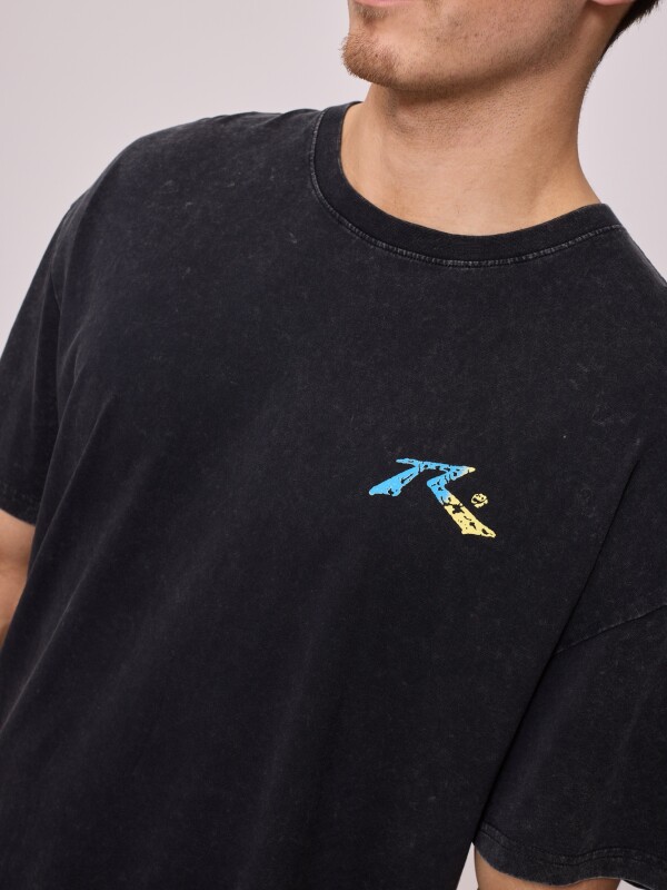 T-SHIRT TECHNICOLOUR RUSTY Negro