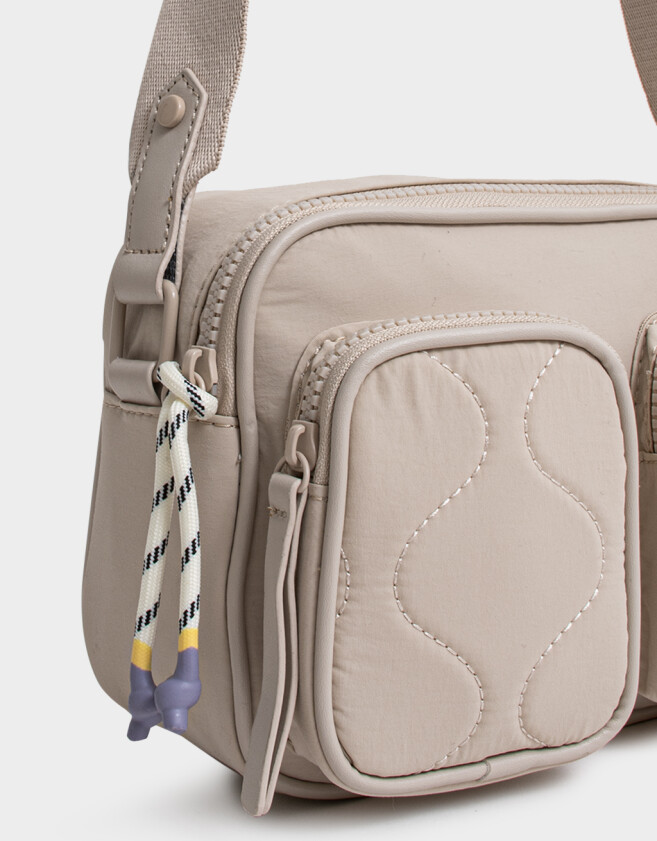 Bandoleras Puffy Bandolera Doble Bolsillo - Marron Beige