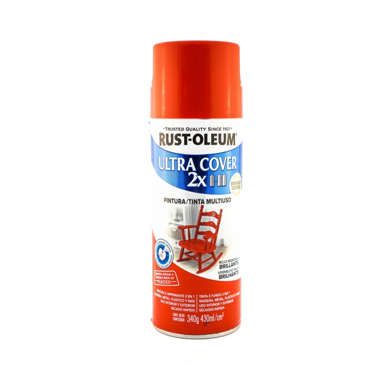 AEROSOL ULTRA COVER 2X ROJO-MANZANA BRILLANTE- 340GR N/A