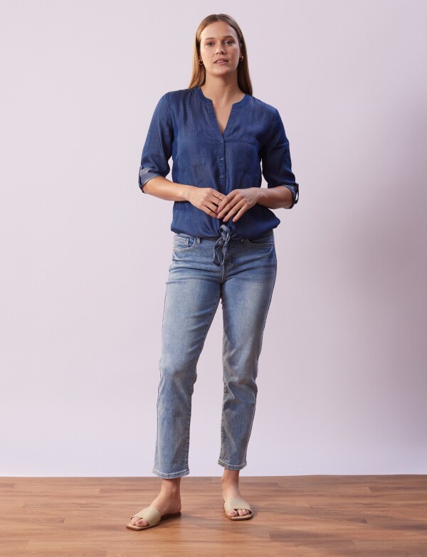 Blusa Tencel JEAN OSCURO