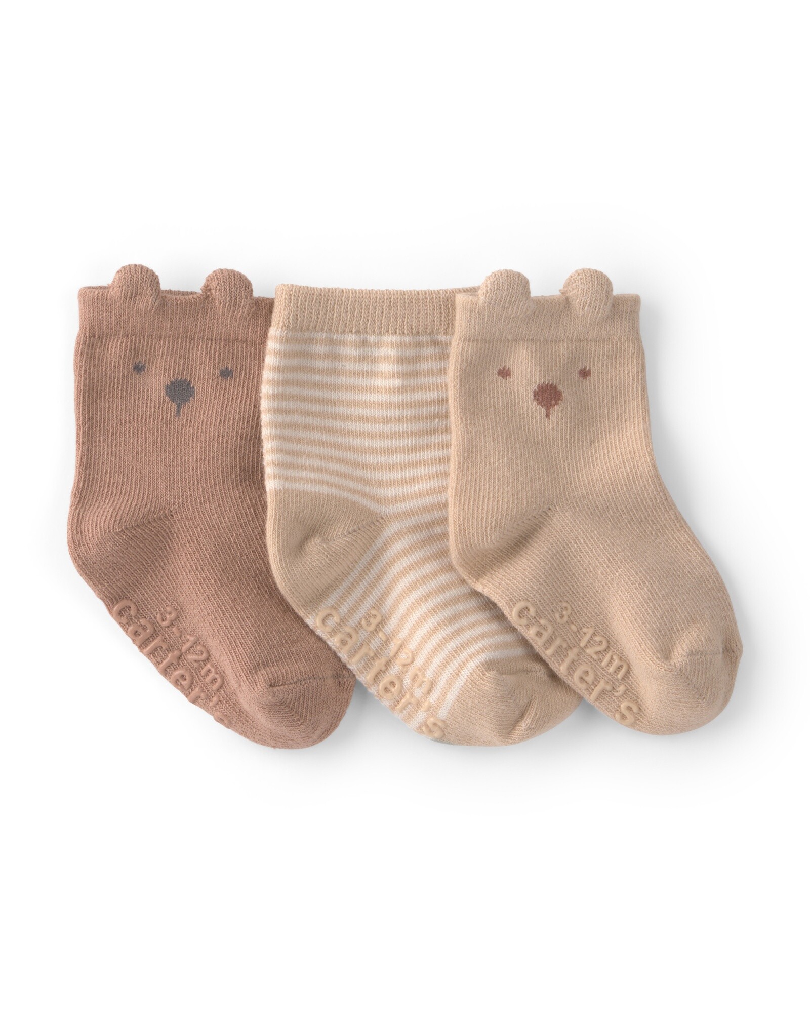 Pack tres pares de medias de algodón, diseño osos Sin color