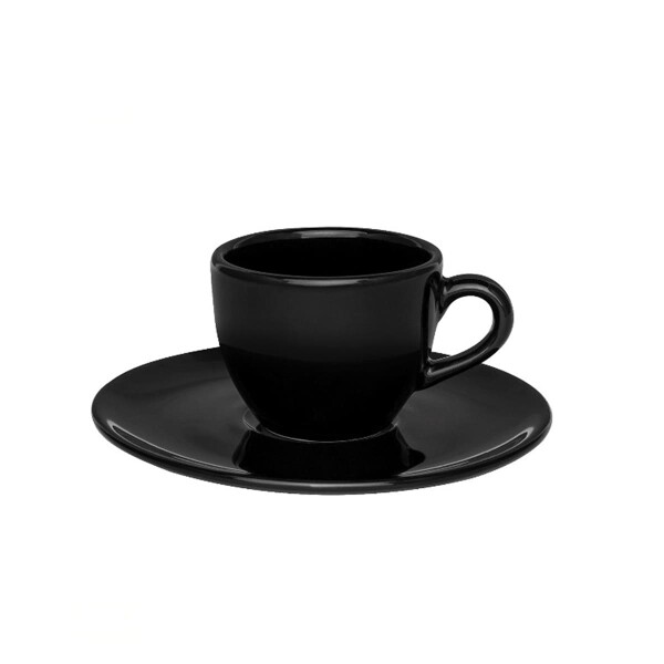 Taza cafe con Coup Black plato 75 ml OXFORD Taza cafe con Coup Black plato 75 ml OXFORD