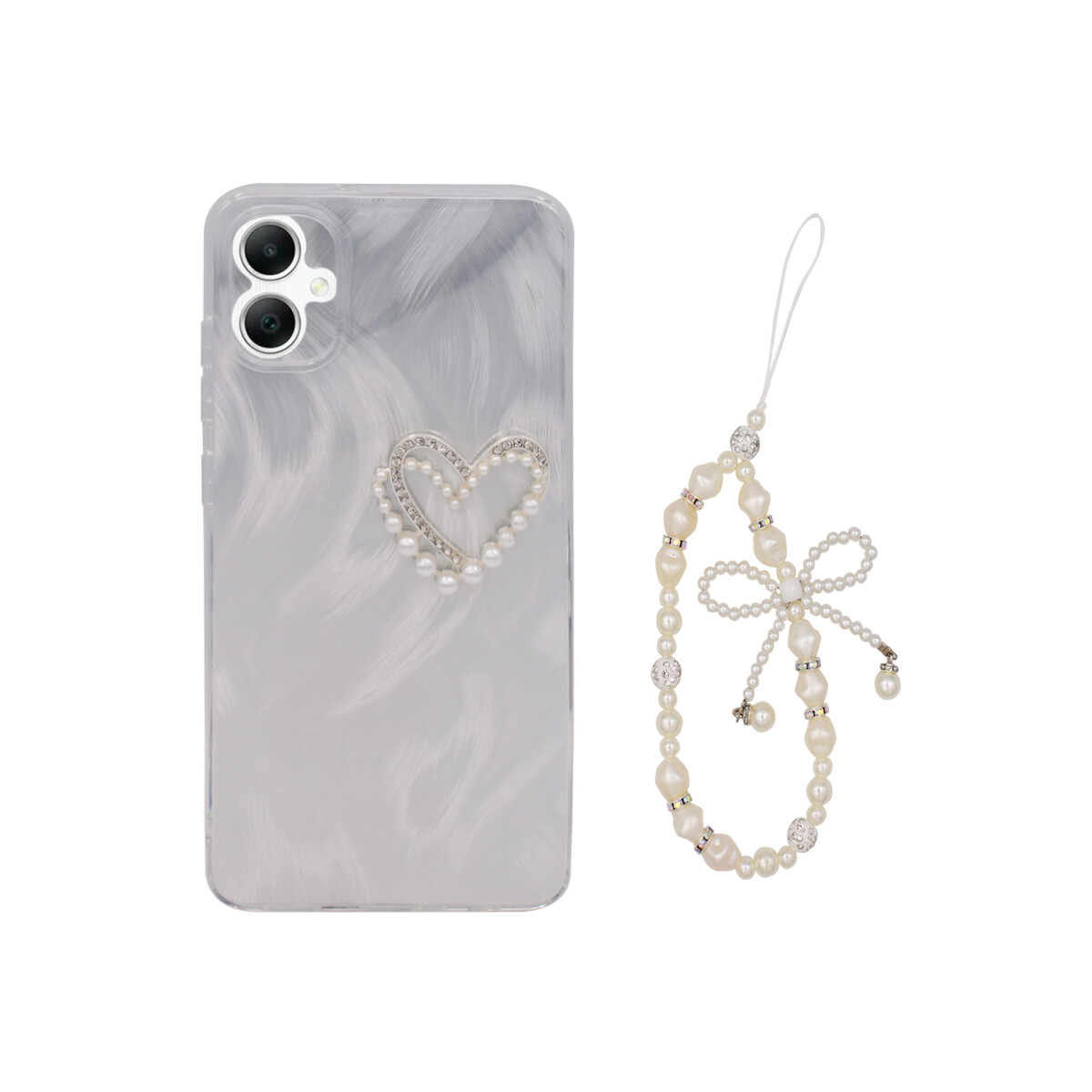 Protector para Samsung Galaxy A05 diseño corazón + correa 