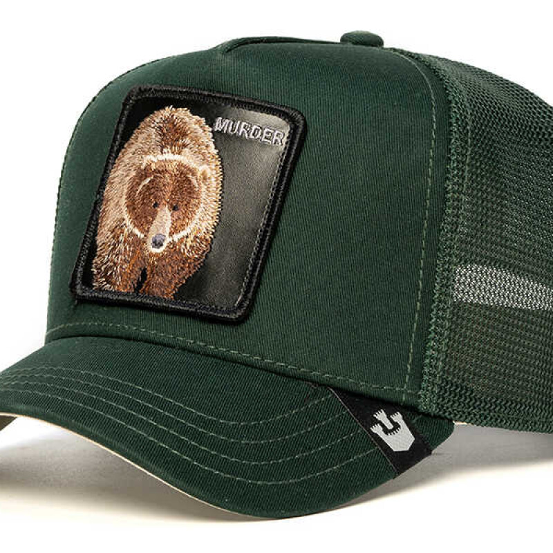 Gorra Goorin Bros Trucker Baseball - The Murder Bear Verde