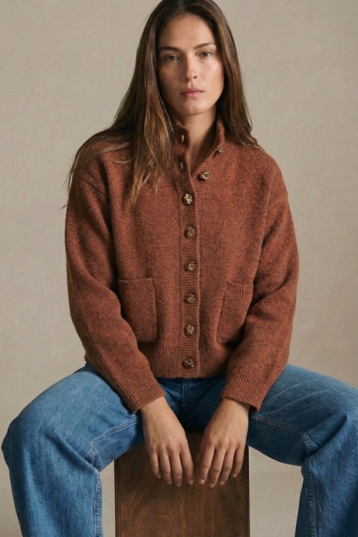 Cardigan Lana Chocolate