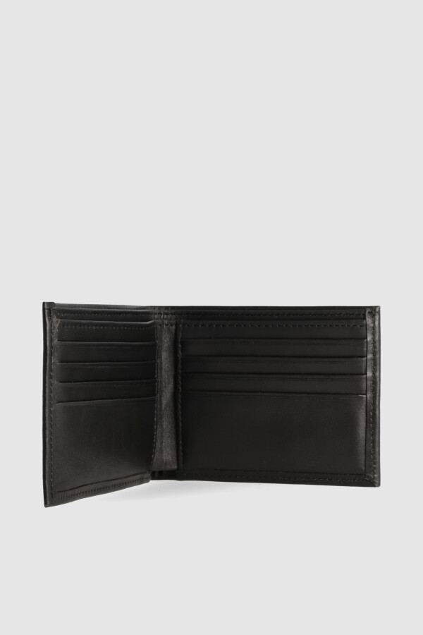 Billetera de cuero Boston Negro