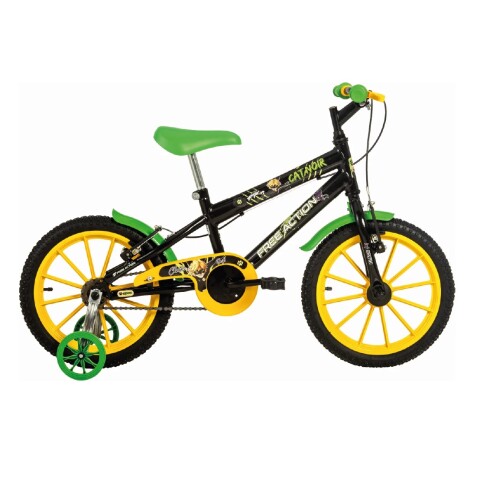 Bicicleta Niño Rod. 16 Free Action Catnoir Negra C/rueditas Negro 11 Bicicleta Niño Rod. 16 Free Action Catnoir Negra C/rueditas Negro 11