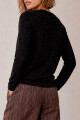 SWEATER V BOUTONE MARRON