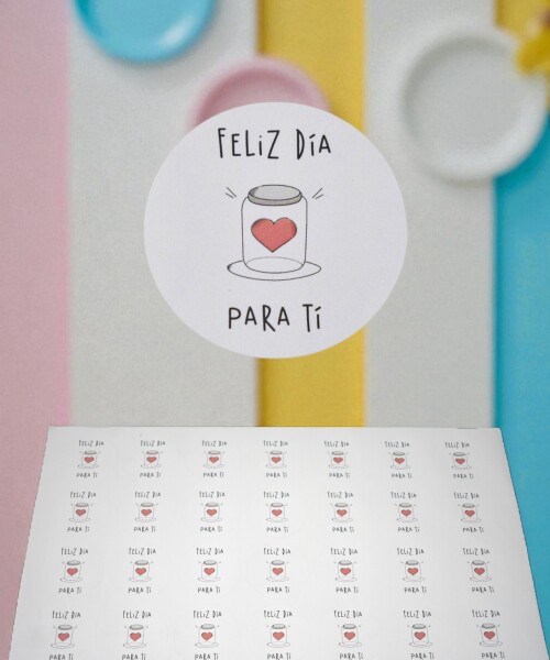 Sticker feliz dia plancha DISEÑO 1