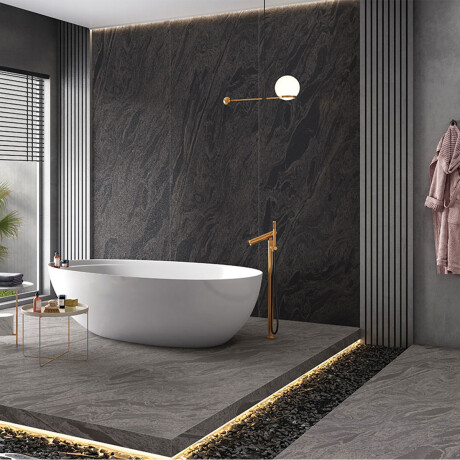 PORCELANATO RUSTICO 80X2.40X1.5 COLOR GRIS GRAFITO GAMAS DE NEGRO